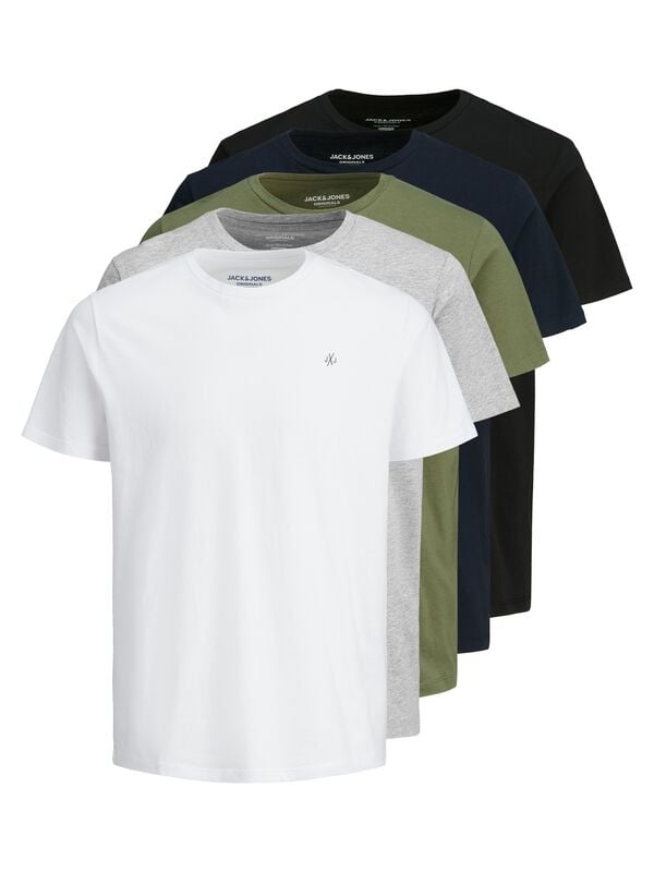 T-Shirt Manches courtes  de Jack & Jones - JORJXJ  CREW NECK MP NOOS - T-Shirts (Lot de 5) - S à XXL - pour Homme - multicolore - jack & jones