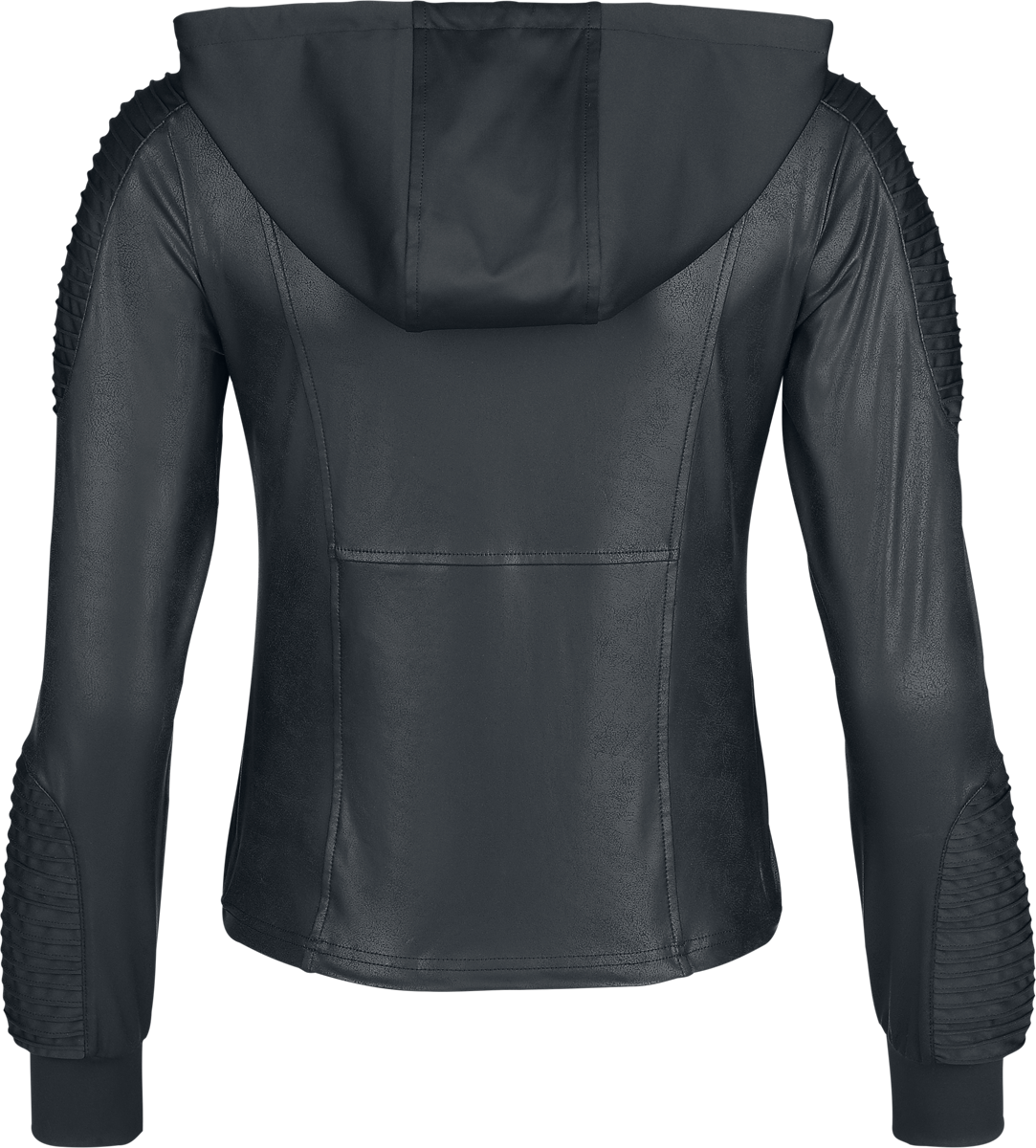 Sweat-shirt zippé à capuche  de Black Premium by EMP - Essential - Simili-Cuir - S à XXL - pour Femme - noir - Black Premium by EMP - View 2