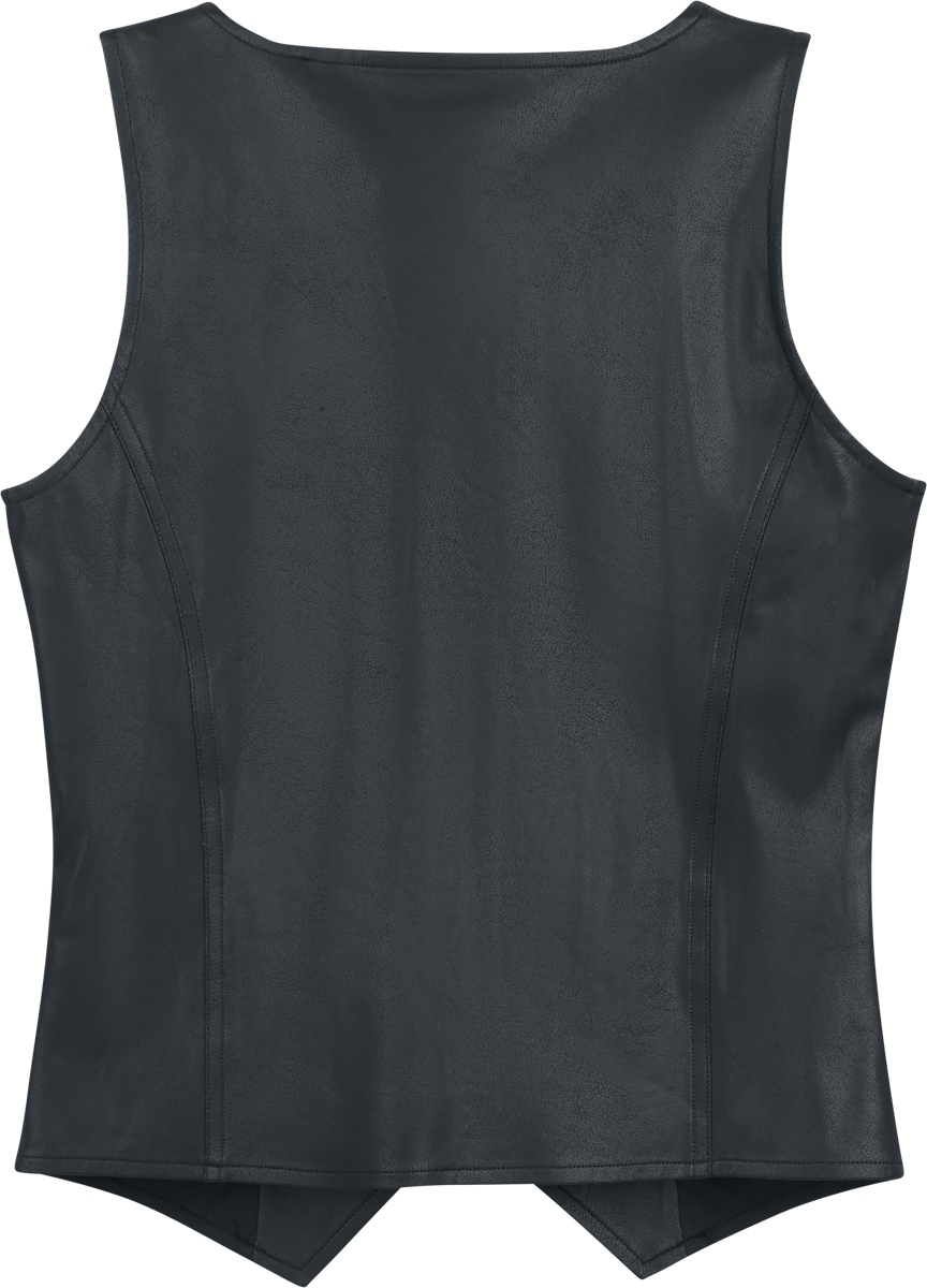 Veste Sans Manches  de Black Premium by EMP - Essential - Simili-Cuir - M - pour Femme - noir - Black Premium by EMP - View 2