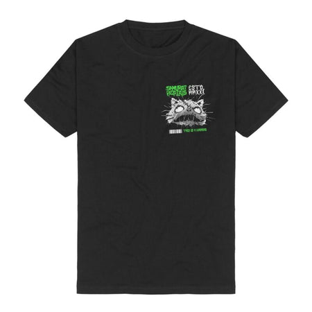 T-Shirt Manches courtes  de Samurai Pizza Cats - Warning - S à 3XL - pour Homme - noir - Samurai Pizza Cats