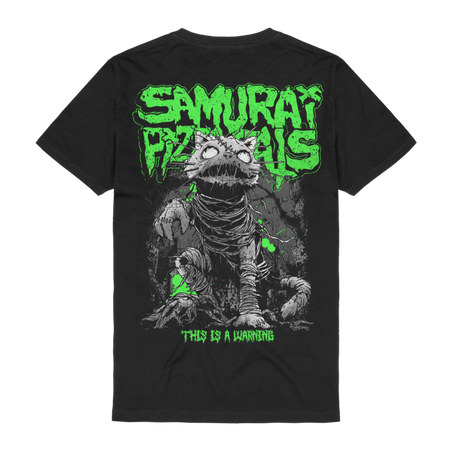 T-Shirt Manches courtes  de Samurai Pizza Cats - Warning - S à 3XL - pour Homme - noir - Samurai Pizza Cats - View 2