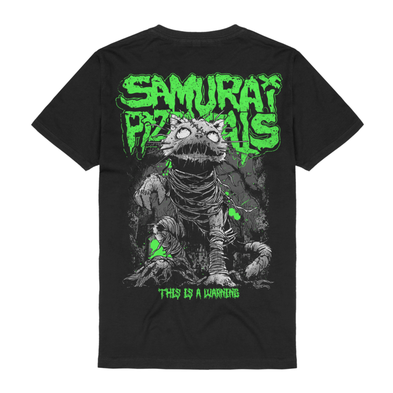 T-Shirt Manches courtes  de Samurai Pizza Cats - Warning - S à 3XL - pour Homme - noir - Samurai Pizza Cats - View 2