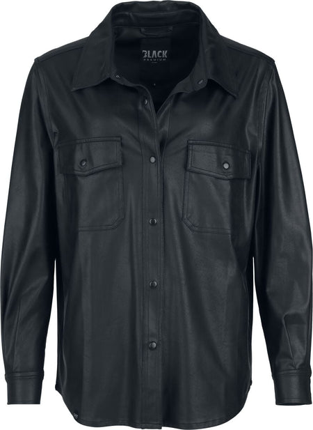 Chemisier  de Black Premium by EMP - Essentiel - Simili-Cuir Oversize - S à XXL - pour Femme - noir - Black Premium by EMP