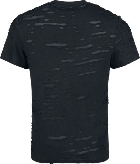 T-Shirt Manches courtes Gothic de Punk Rave - Punk Tattered Visual T-Shirt - S-M à XXL-3XL - pour Homme - noir - Punk Rave - View 2