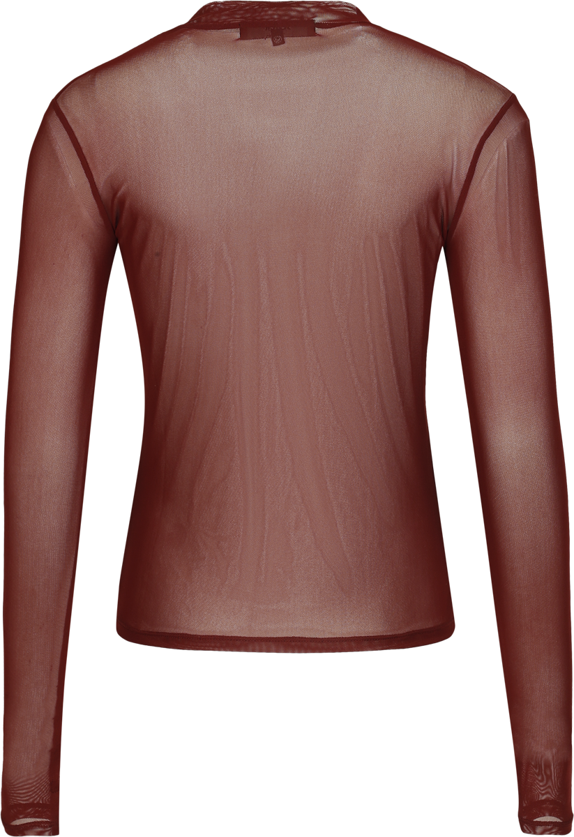 T-shirt manches longues  de Black Premium by EMP - Essentiel Maille - S à XXL - pour Femme - bordeaux - Black Premium by EMP - View 2