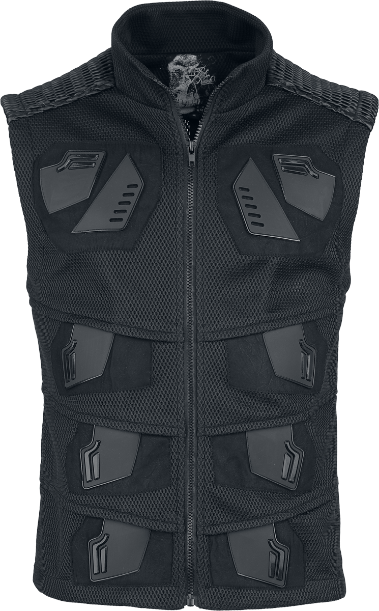 Veste Sans Manches Gothic de Punk Rave - Cyberpunk Vest - S à 5XL - pour Homme - noir - Punk Rave - View 2
