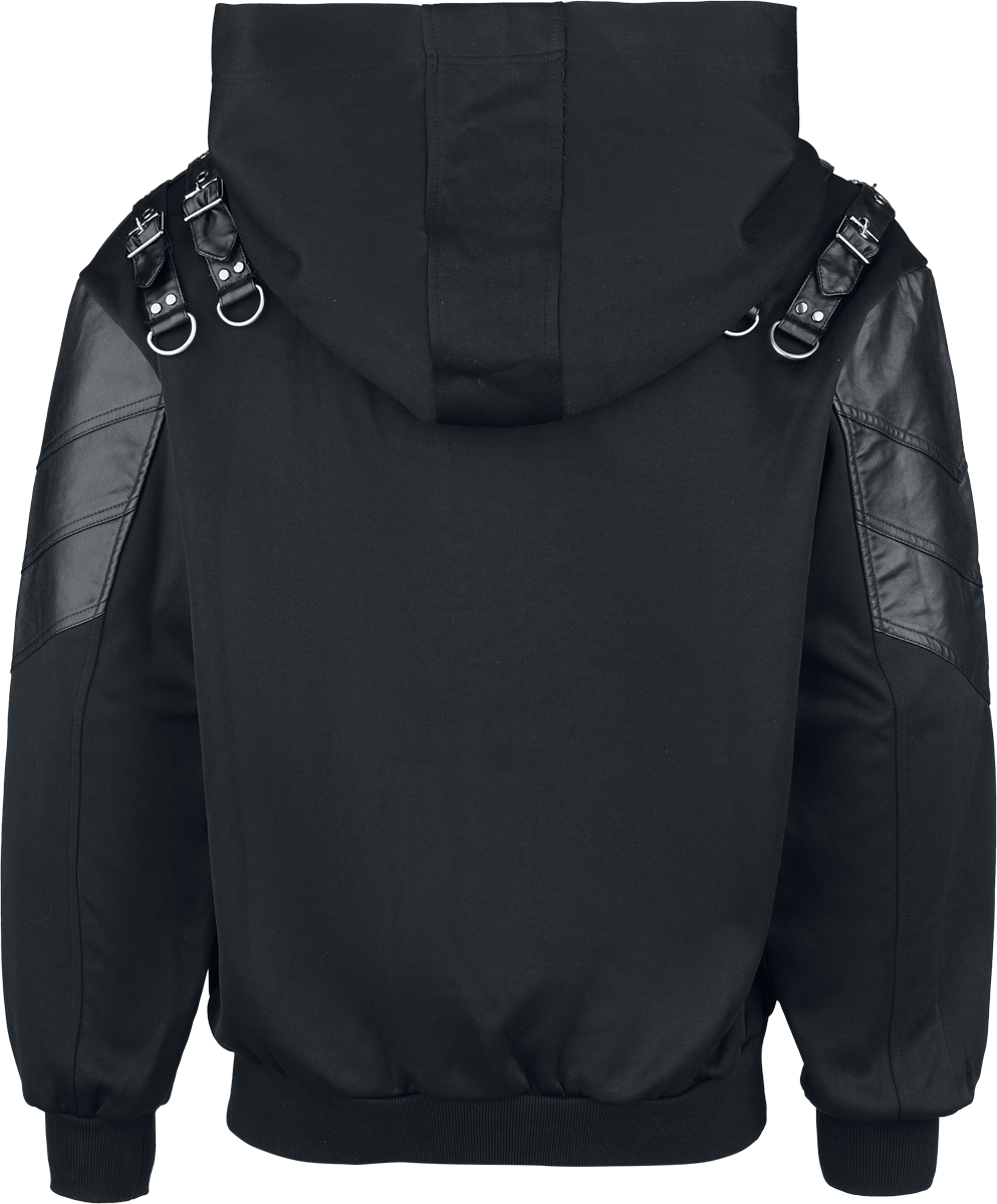 Sweat-shirt à capuche Gothic de Punk Rave - Punk Hooded Armor Element Hoodie - S à 5XL - pour Homme - noir - Punk Rave - View 2