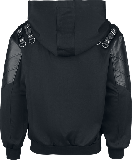 Sweat-shirt à capuche Gothic de Punk Rave - Punk Hooded Armor Element Hoodie - S à 5XL - pour Homme - noir - Punk Rave - View 2