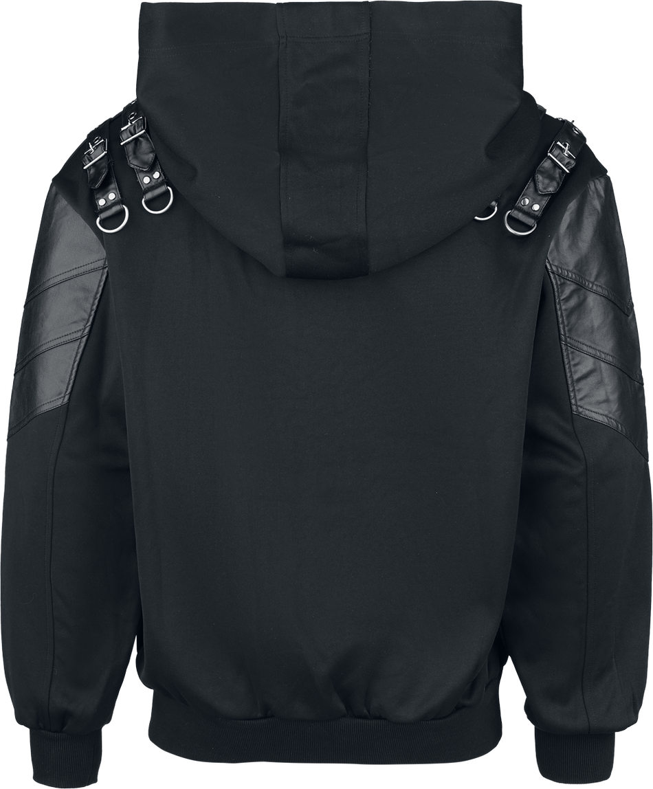 Sweat-shirt à capuche Gothic de Punk Rave - Punk Hooded Armor Element Hoodie - S à 5XL - pour Homme - noir - Punk Rave - View 2