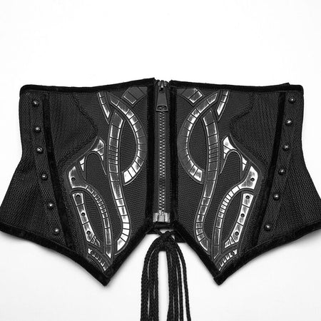 Corset Gothic de Punk Rave - Cyberpunk Corset - XS-S à XL-XXL - pour Femme - noir - Punk Rave