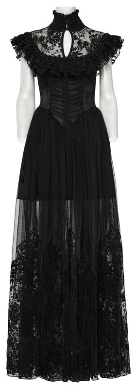 Robe longue Gothic de Punk Rave - Gothic Little Flying Sleeve Dress - XS à 4XL - pour Femme - noir - Punk Rave