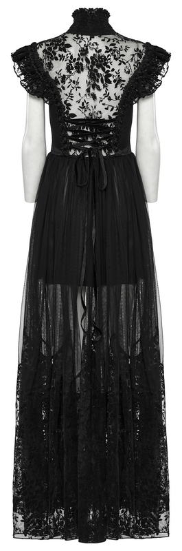 Robe longue Gothic de Punk Rave - Gothic Little Flying Sleeve Dress - XS à 4XL - pour Femme - noir - Punk Rave - View 2
