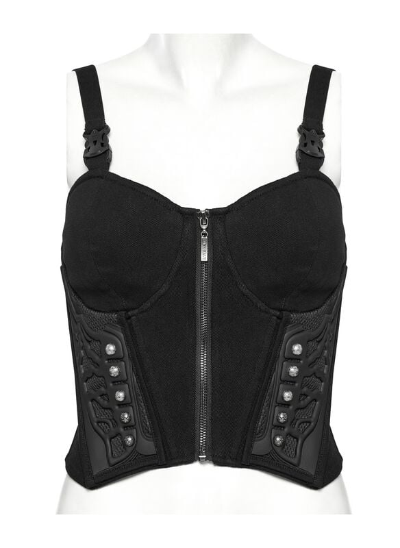Corset Gothic de Punk Rave - Sexy Cyberpunk Vest - XS à 4XL - pour Femme - noir - Punk Rave