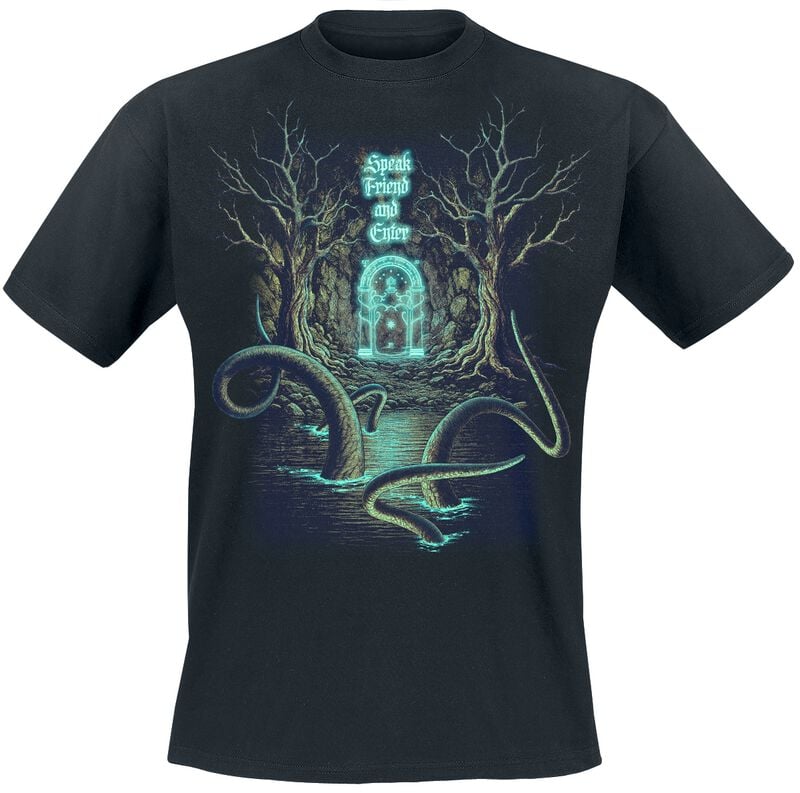 T-Shirt Manches courtes  de Le Seigneur Des Anneaux - Moria - Speak Friend And Enter - M à 4XL - pour Homme - noir - Le Seigneur Des Anneaux