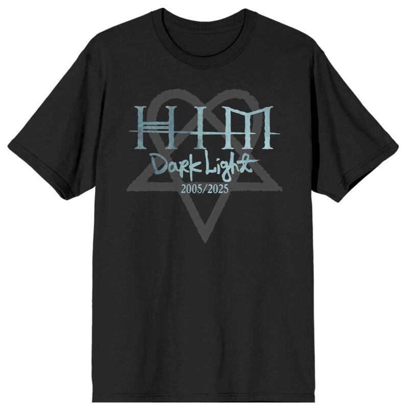 T-Shirt Manches courtes  de HIM - Dark Light Tracklist - S à 4XL - pour Homme - noir - HIM