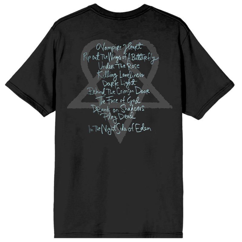 T-Shirt Manches courtes  de HIM - Dark Light Tracklist - S à 4XL - pour Homme - noir - HIM - View 2