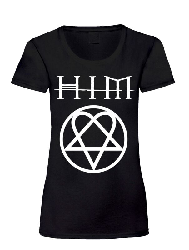 T-Shirt Manches courtes  de HIM - Heartagram - S à XXL - pour Femme - noir - HIM