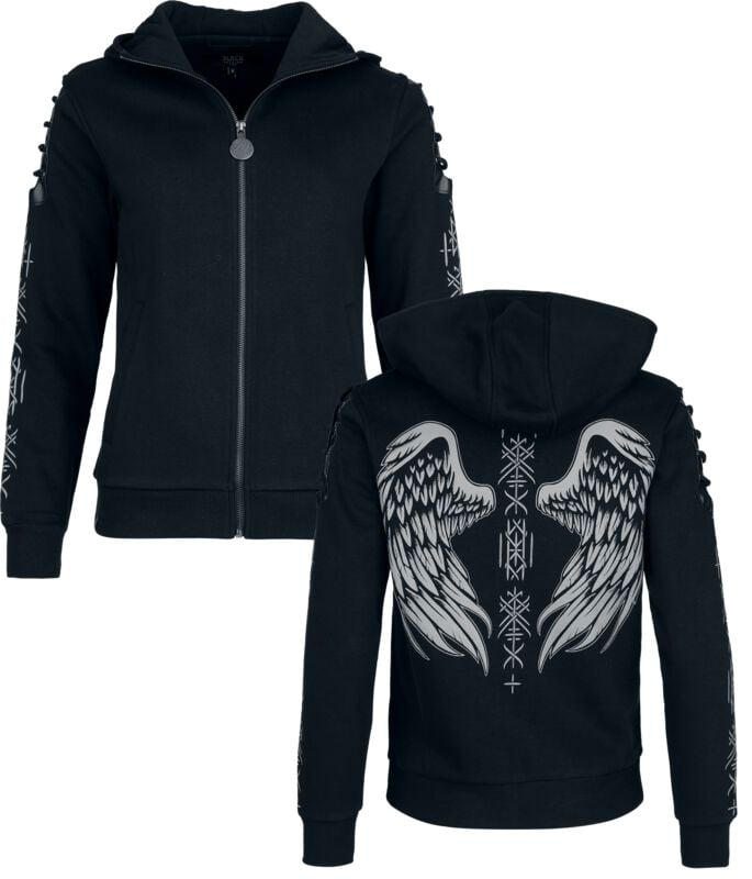 Sweat-shirt zippé à capuche  de Black Premium by EMP - Celtic Blessing - S à XXL - pour Femme - noir - Black Premium by EMP
