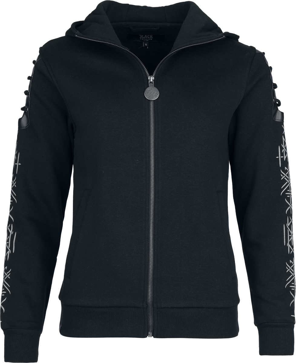Sweat-shirt zippé à capuche  de Black Premium by EMP - Celtic Blessing - S à XXL - pour Femme - noir - Black Premium by EMP - View 2