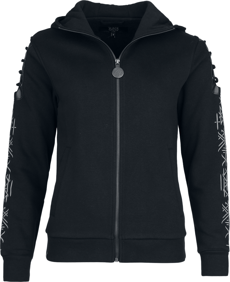 Sweat-shirt zippé à capuche  de Black Premium by EMP - Celtic Blessing - S à XXL - pour Femme - noir - Black Premium by EMP - View 2