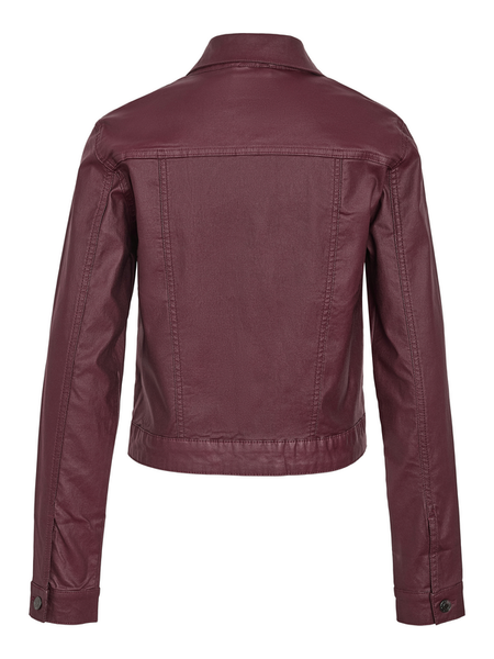 Veste mi-saison  de Noisy May - NMCOATED DEBRA LS JACKET NOOS - XS à XL - pour Femme - rouge - Noisy May - View 2