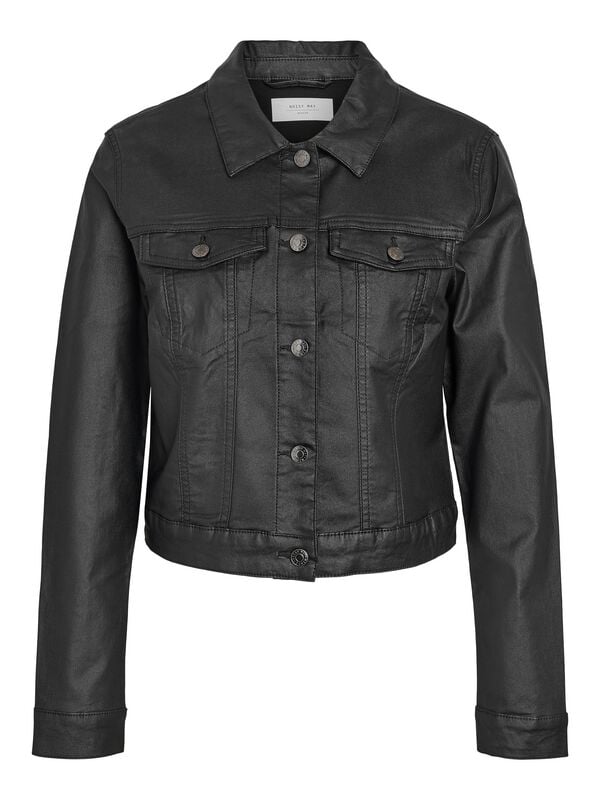 Veste mi-saison  de Noisy May - NMCOATED DEBRA LS JACKET NOOS - XS à XL - pour Femme - noir - Noisy May