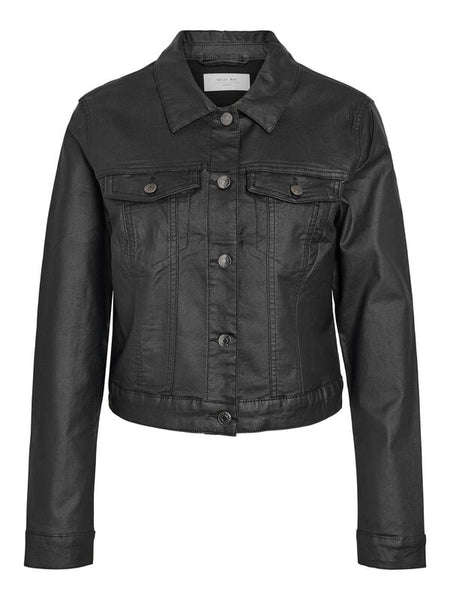 Veste mi-saison  de Noisy May - NMCOATED DEBRA LS JACKET NOOS - XS à XL - pour Femme - noir - Noisy May