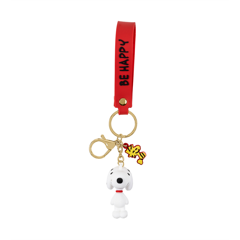 Porte-clefs  de Snoopy - Snoopy - Be Happy - pour Indifférent - couleur or - Snoopy - View 2