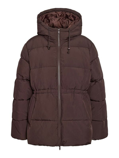 Manteau d'hiver  de Noisy May - NMROSY WAISTED PUFFER JACKET NOOS - XS à XL - pour Femme - marron - Noisy May