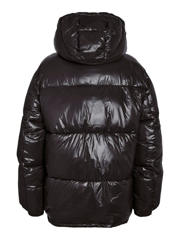Manteau d'hiver  de Noisy May - NMALLIE SHINY HOOD LONG JACKET NOOS - XS à XL - pour Femme - noir - Noisy May - View 2