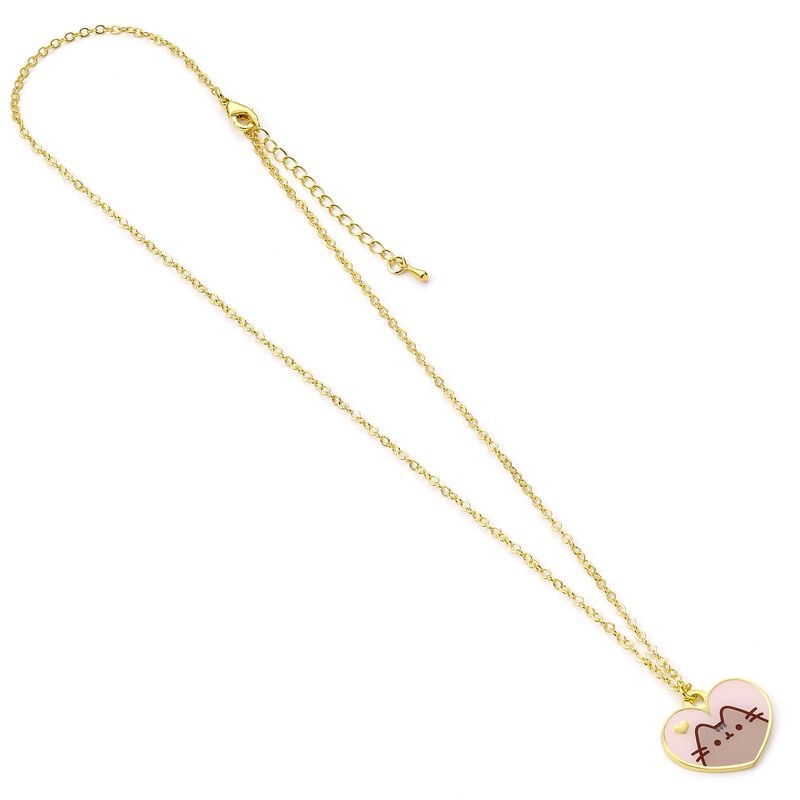 Collier  de Pusheen - Coeur avec Pusheen - pour Unisexe - couleur or - Pusheen