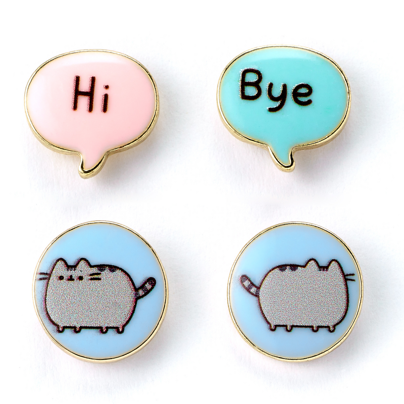 Clous d'oreilles  de Pusheen - Hi & Bye - pour Unisexe - couleur argent - Pusheen - View 2