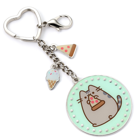 Porte-clefs  de Pusheen - Pizza Pusheen - pour Indifférent - couleur argent - Pusheen - View 2