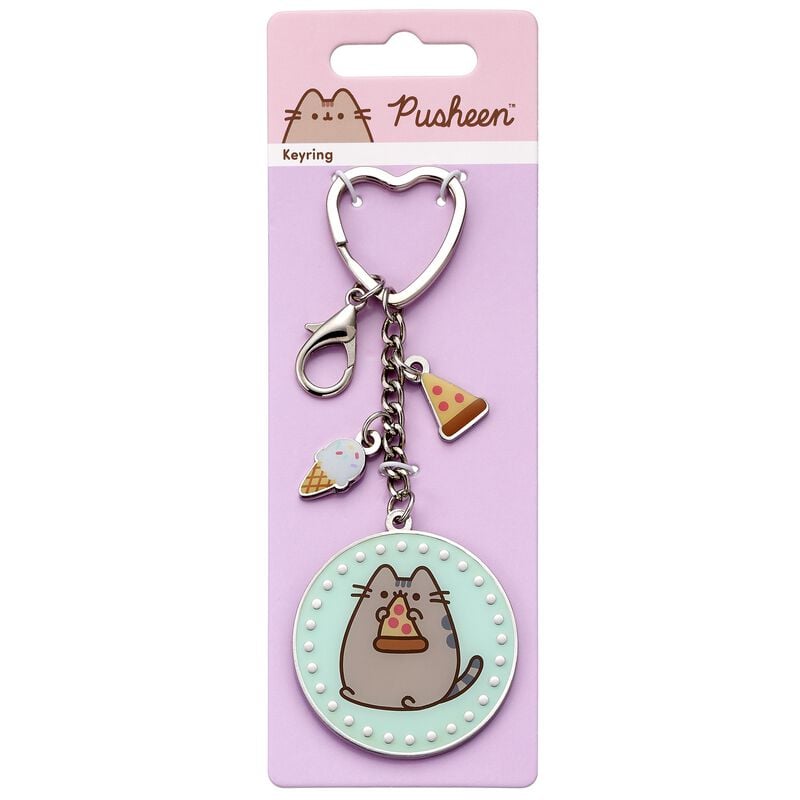 Porte-clefs  de Pusheen - Pizza Pusheen - pour Indifférent - couleur argent - Pusheen
