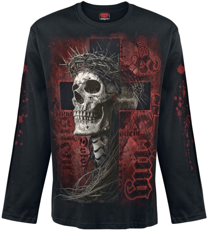 T-shirt manches longues  de Spiral - SILENT SUFFERING - Longsleeve - M à XXL - pour Homme - noir - Spiral