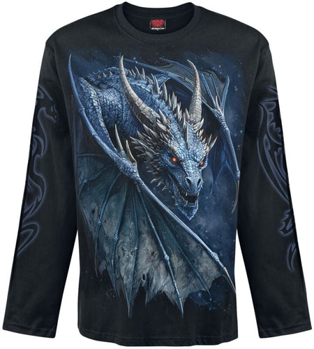 T-shirt manches longues  de Spiral - STORM DRAGON - Longsleeve - M à XXL - pour Homme - noir - Spiral