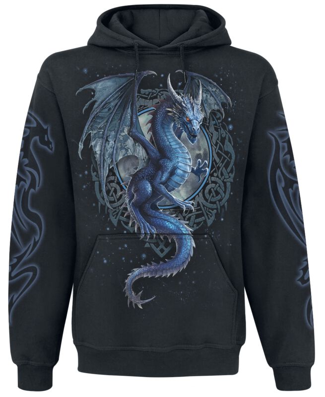 Sweat-shirt à capuche  de Spiral - STORM DRAGON - Hooded SS - M à XXL - pour Homme - noir - Spiral