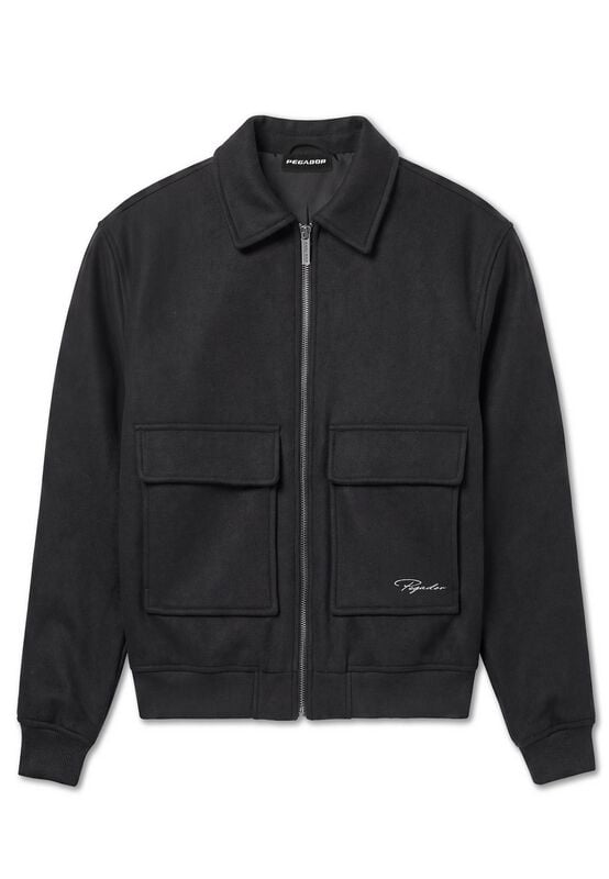 Bomber  de Pegador - AIKEN WOOLOPTIC BOMBER JACKET - S à XXL - pour Homme - noir - Pegador