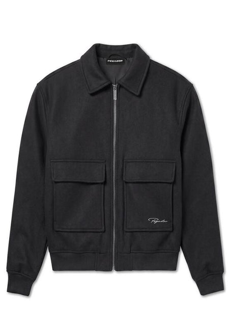 Bomber  de Pegador - AIKEN WOOLOPTIC BOMBER JACKET - S à XXL - pour Homme - noir - Pegador