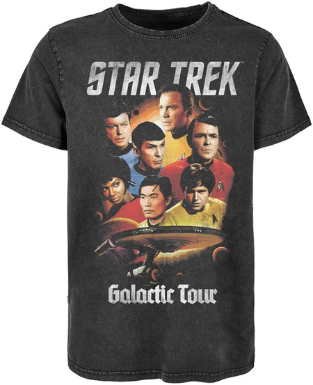 T-Shirt Manches courtes  de Star Trek - The Original Series - Galactic Tour - S à XXL - pour Homme - noir - Star Trek