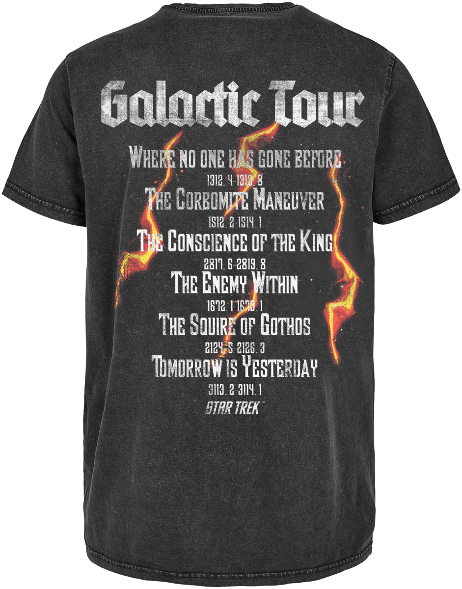 T-Shirt Manches courtes  de Star Trek - The Original Series - Galactic Tour - S à XXL - pour Homme - noir - Star Trek - View 2