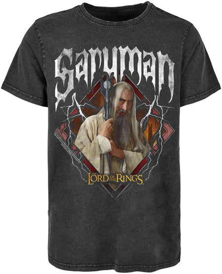 T-Shirt Manches courtes  de Le Seigneur Des Anneaux - Saroumane - S à XXL - pour Homme - noir - Le Seigneur Des Anneaux