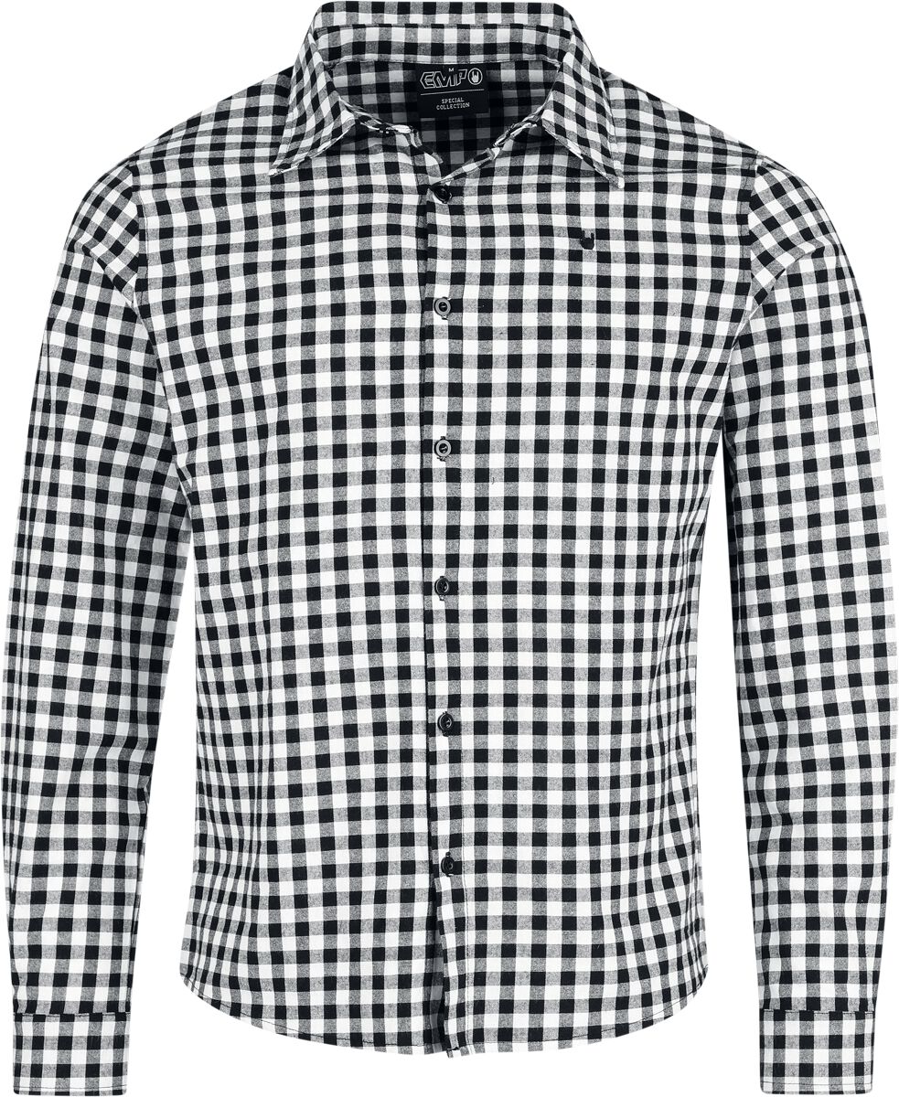 Chemise manches longues  de Collection Spéciale EMP - Oktoberfest Langarmhemd - M à 3XL - pour Homme - noir/blanc - Collection Spéciale EMP
