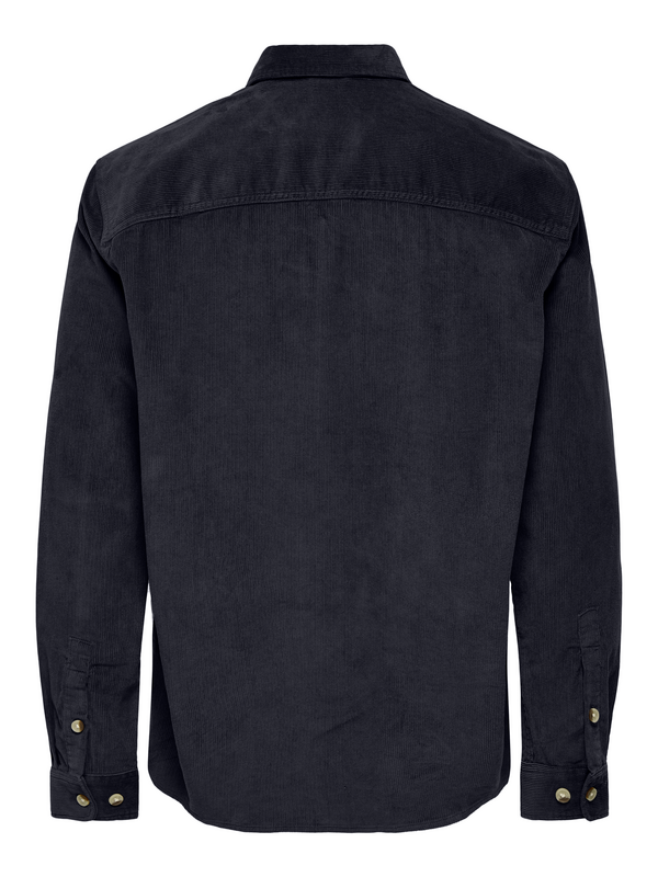 Chemise manches longues  de ONLY and SONS - ONSALP 2PKT WASHD CORD LS SHIRT NOOS - S à XXL - pour Homme - marine - ONLY and SONS - View 2