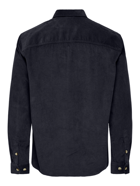 Chemise manches longues  de ONLY and SONS - ONSALP 2PKT WASHD CORD LS SHIRT NOOS - S à XXL - pour Homme - marine - ONLY and SONS - View 2