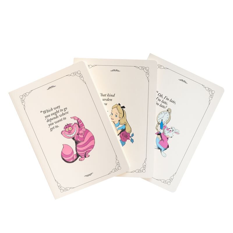 Bureau, Carterie & Emballage Disney de Alice Au Pays Des Merveilles - Lot de 3 - pour Indifférent - multicolore - Alice Au Pays Des Merveilles