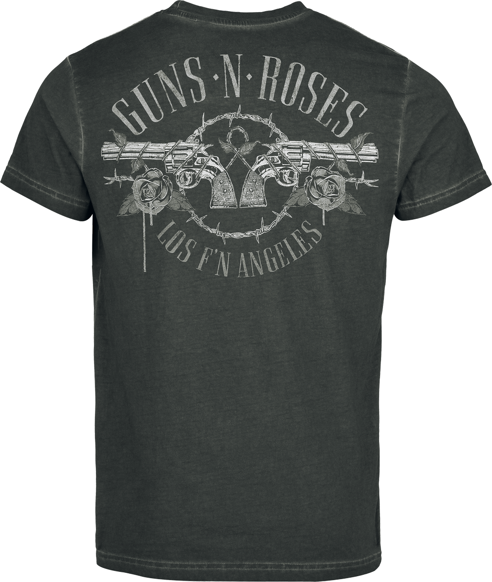T-Shirt Manches courtes  de Guns N' Roses - Top Hat Skull - S à 4XL - pour Homme - gris - Guns N' Roses - View 2