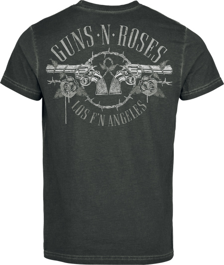 T-Shirt Manches courtes  de Guns N' Roses - Top Hat Skull - S à 4XL - pour Homme - gris - Guns N' Roses - View 2