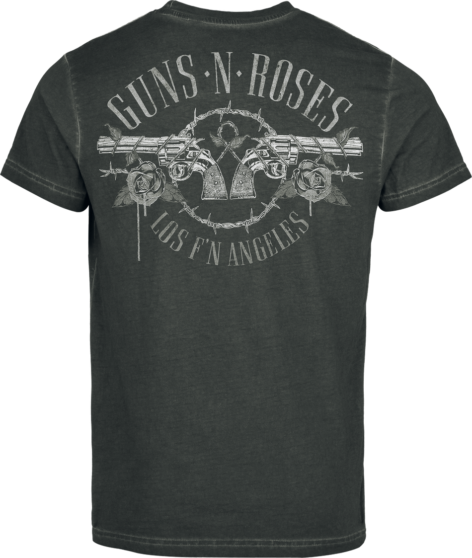 T-Shirt Manches courtes  de Guns N' Roses - Top Hat Skull - S à 4XL - pour Homme - gris - Guns N' Roses - View 2
