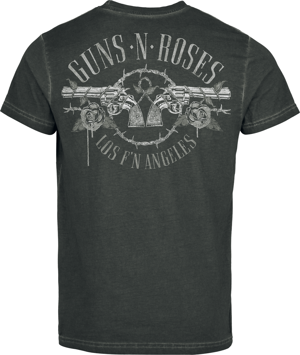 T-Shirt Manches courtes  de Guns N' Roses - Top Hat Skull - S à 4XL - pour Homme - gris - Guns N' Roses - View 2